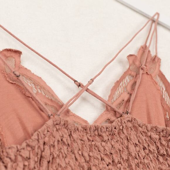 FREE PEOPLE ONE Adella Ruffle Tiered Slip Dress Boho Fairy Balletcore Pink Sz XS - Picture 12 of 15